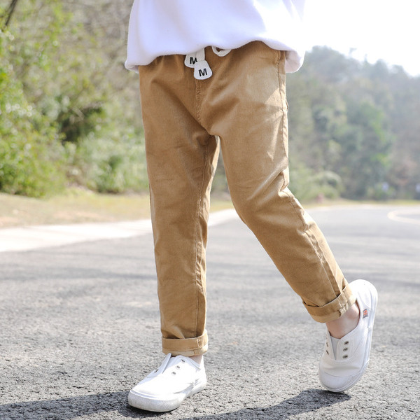 Pantaloni casual copii pentru baieti in culori vii cu buzunare si cravate