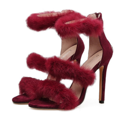 Bohém női magassarkú pehelyszandál, három színben