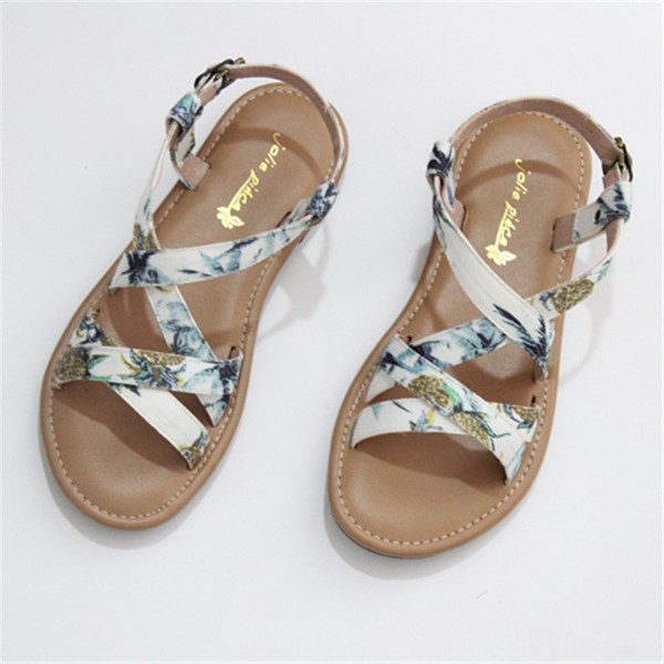 Sandale de damă de vară în diferite culori cu talpă plată