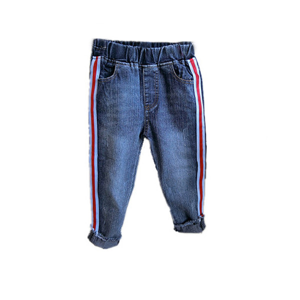 Blugi unisex pentru copii sport-casual cu buzunare adânci și margine colorată, două modele