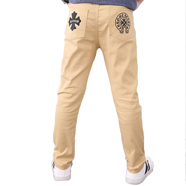 Pantaloni pentru copii in diferite culori cu imprimeu pe buzunare