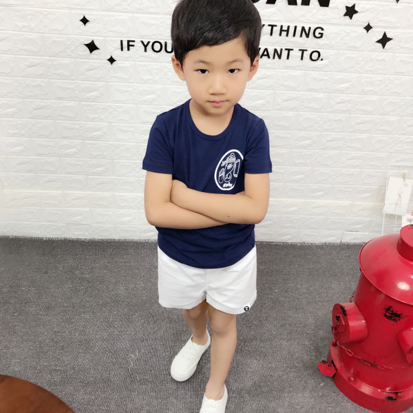 Pantaloni scurți de vară pentru băieți în alb