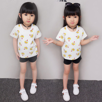 Alkalmi gyerek póló mini applikációkkal lányoknak fehér színben