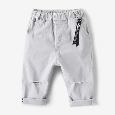 Pantaloni de vara copii 7/8 cu motive rupte in culori vii