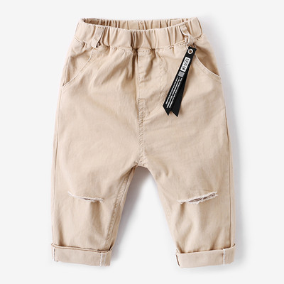 Pantaloni de vara copii 7/8 cu motive rupte in culori vii