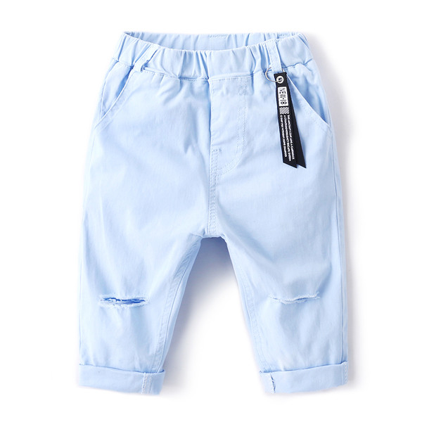 Pantaloni de vara copii 7/8 cu motive rupte in culori vii