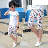 Nyári gyermek nadrág élénk színekben, mintával