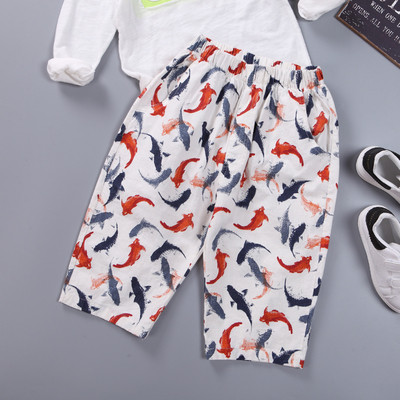 Nyári gyermek nadrág élénk színekben, mintával