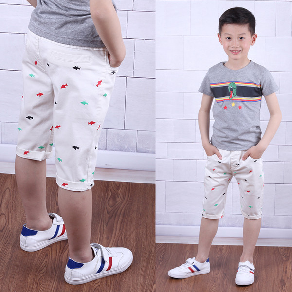 Pantaloni copii pentru baieti in cu buzunare si imprimeu