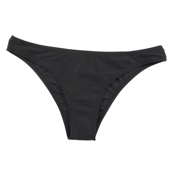 Stílusos kétrészes fürdőruha O-nyakkal, fekete színben