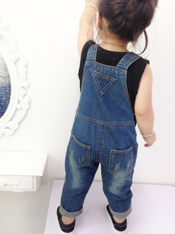 Παιδικό τζιν για κορίτσια με μπροστινή διακόσμηση τσέπης