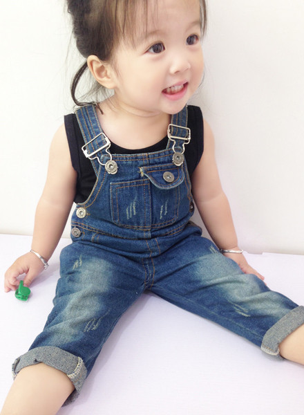 Παιδικό τζιν για κορίτσια με μπροστινή διακόσμηση τσέπης