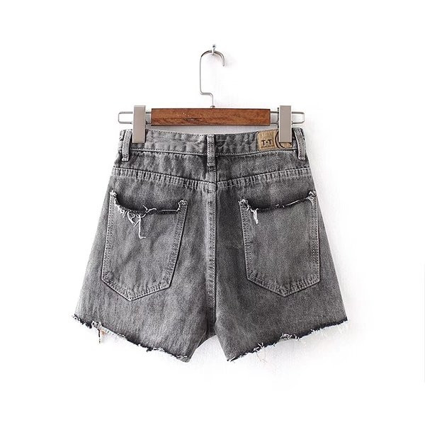 Modern farmer rövidnadrág szürke színben díszítéssel