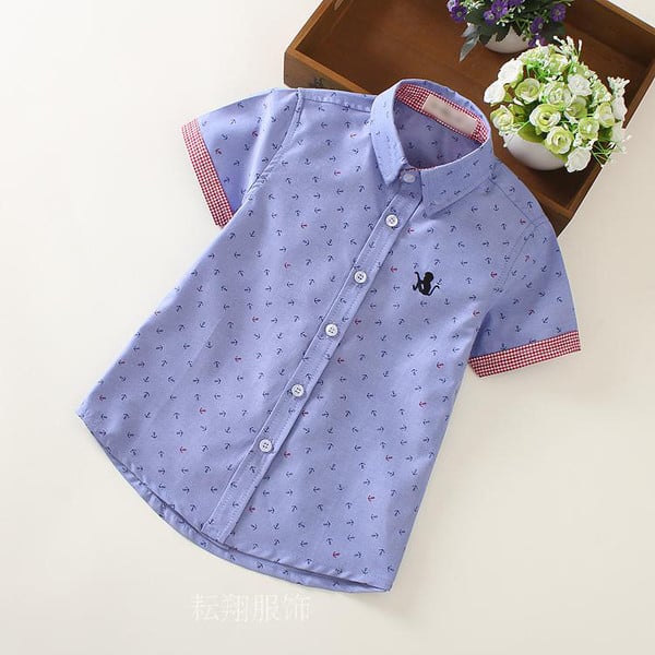 Cămașă pentru copii pentru băieți cu mâneci scurte în culori vii