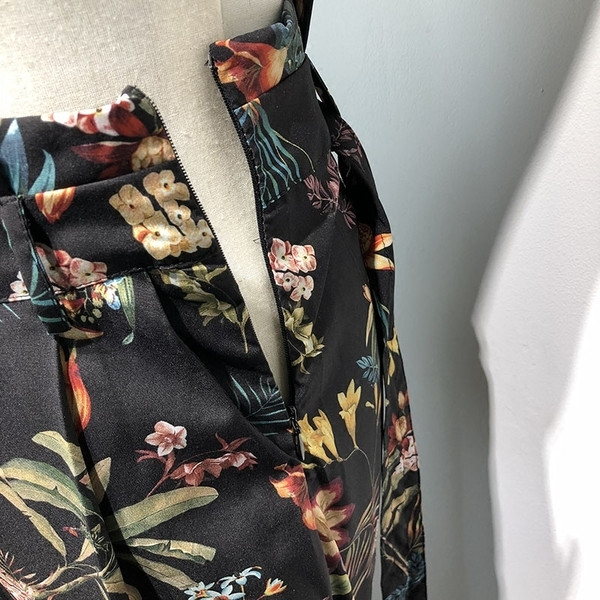 Pantaloni de dama de vara la moda cu talie inalta si curea