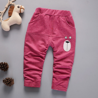 Pantaloni pentru copii cu talie elastica inalta si imprimeu potriviti pentru fete si baieti