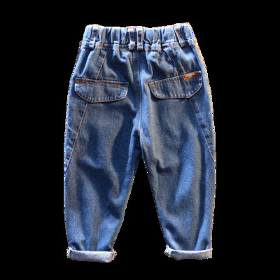 Детски дънки за момчета в два цвята с ластична талия и джобове