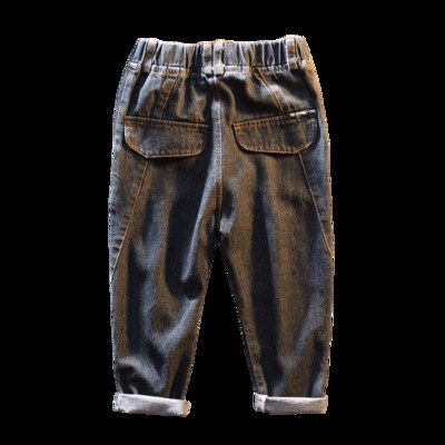 Детски дънки за момчета в два цвята с ластична талия и джобове