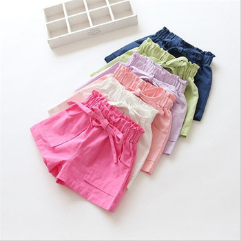 Детски къси панталони за момичета с джобове в различни цветове