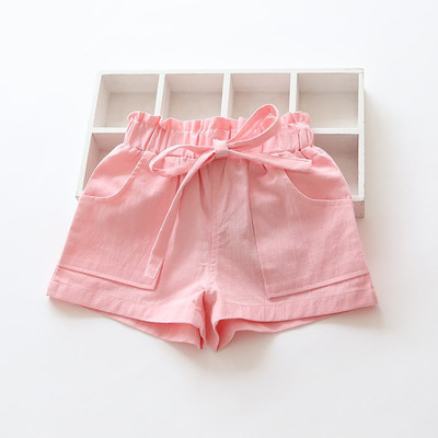 Детски къси панталони за момичета с джобове в различни цветове