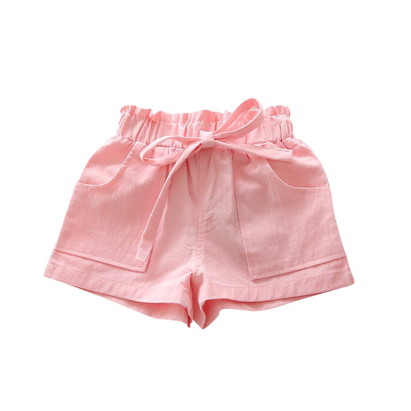 Детски къси панталони за момичета с джобове в различни цветове