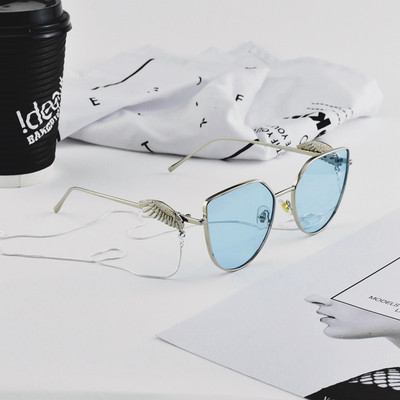 Нов модел ХИТ дамски очила,слънчеви и без диоптър с метална декорация и верижки,различни модели в няколко цявята