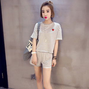 Καλοκαιρινό γυναικείο σετ με ελαστική μέση σε διάφορα χρώματα και σχέδια