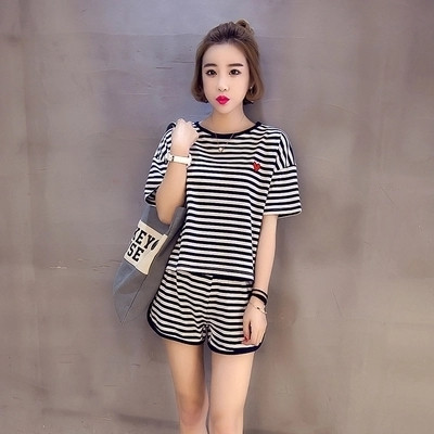 Καλοκαιρινό γυναικείο σετ με ελαστική μέση σε διάφορα χρώματα και σχέδια