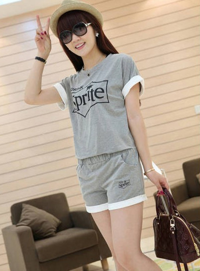 Καλοκαιρινό γυναικείο σετ με ελαστική μέση σε διάφορα χρώματα και σχέδια