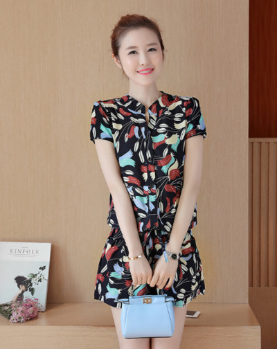 Salopeta de vara de dama cu talie inalta, buzunare si nasturi