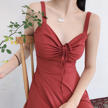 Rochie de dama eleganta cu decolteu in V in doua culori