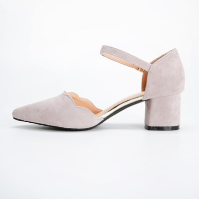 Pantofi drăguți de damă din piele intoarsa cu doua marimi toc 3cm / 5cm in culori proaspete