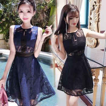 Rochie de dama eleganta cu dantela in doua culori