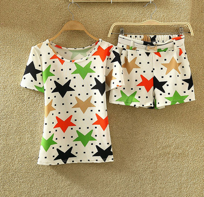 Летен дамски сет в различни цветове и с металана декорация