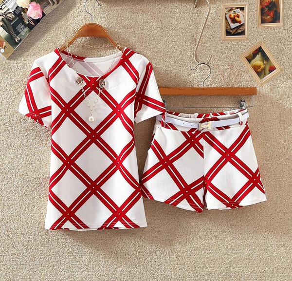 Летен дамски сет в различни цветове и с металана декорация