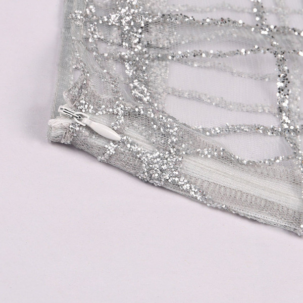 Плажна прозрачна дамска лъскава пола с висока талия и цепка по дължината