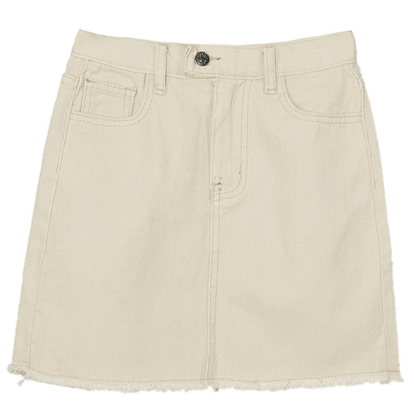 Небрежна дамска дънкова пола с висока талия в два цвята