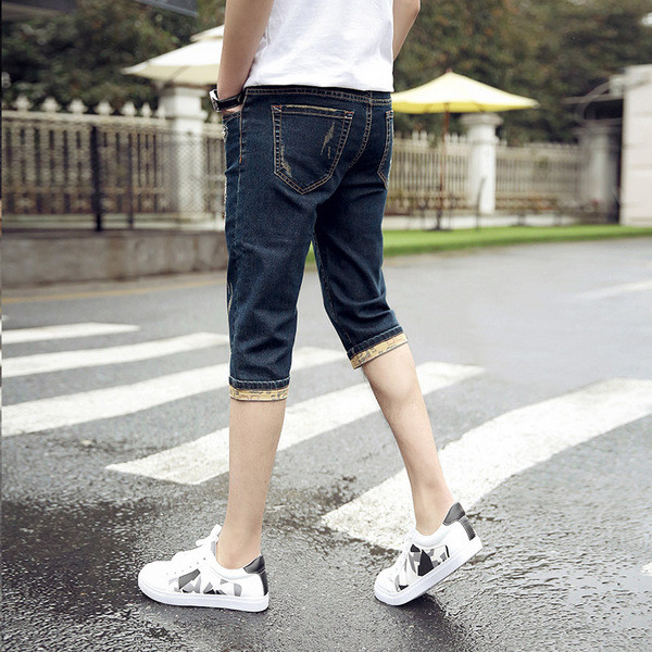 Мъжки тънки 7/8 дънки тип слим