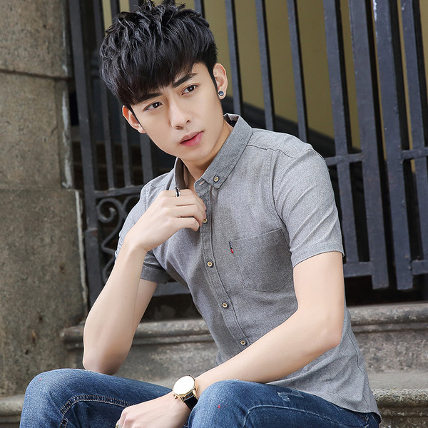 Ежедневна мъжка риза с къс ръкав - няколко модела