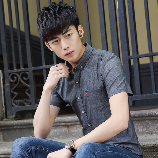 Ежедневна мъжка риза с къс ръкав - няколко модела