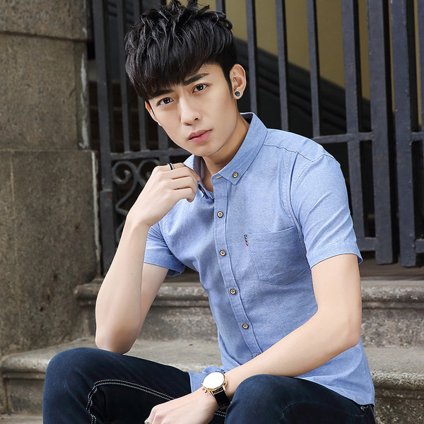 Ежедневна мъжка риза с къс ръкав - няколко модела