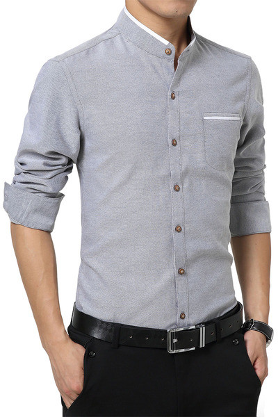 Ежедневна мъжка риза с О-образна яка - два модела 