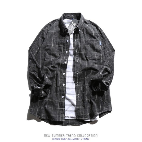 Спортно - ежедневна мъжка риза с дълъг ръкав каре в три цвята