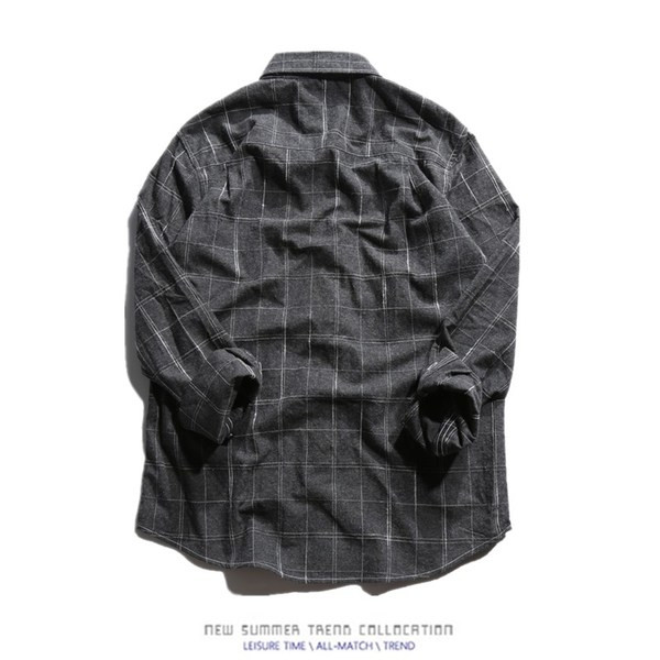 Спортно - ежедневна мъжка риза с дълъг ръкав каре в три цвята