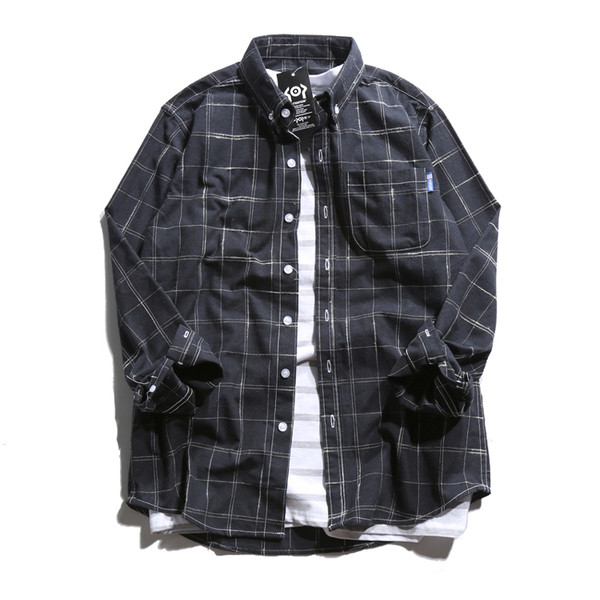 Спортно - ежедневна мъжка риза с дълъг ръкав каре в три цвята