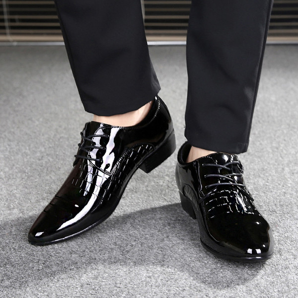 Летни мъжки официални обувки заострени в няколко модела и в черен цвят с тънка и дебела плътност