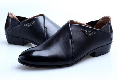Mъжки официални обувки от еко кожа в черен цвят