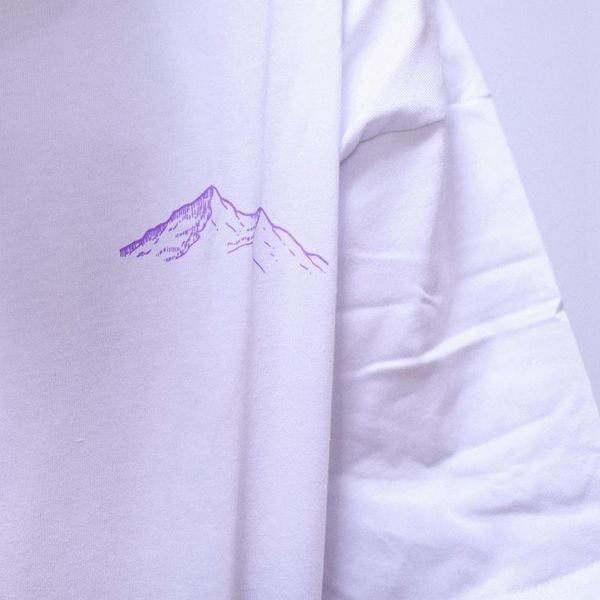 Мъжка пролетно-лятна тениска с щампа от планински мотиви в два цвята