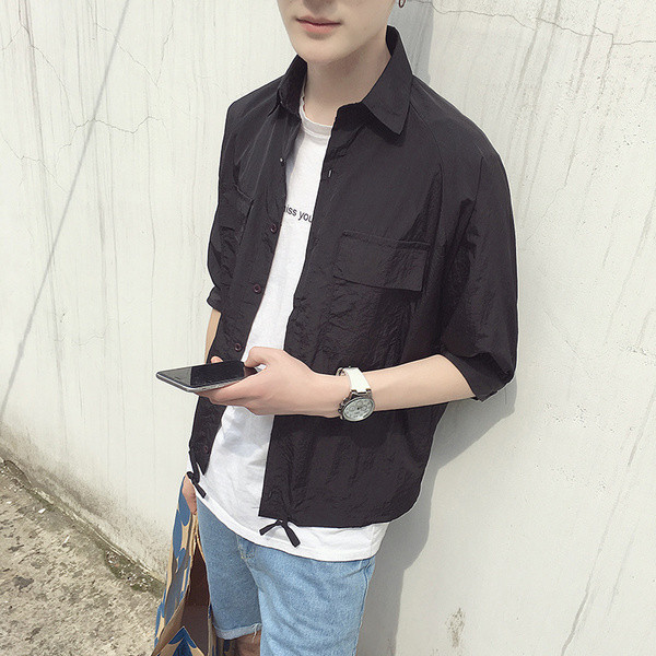 Спортно - ежедневна мъжка риза с 3/4 ръкав в три цвята