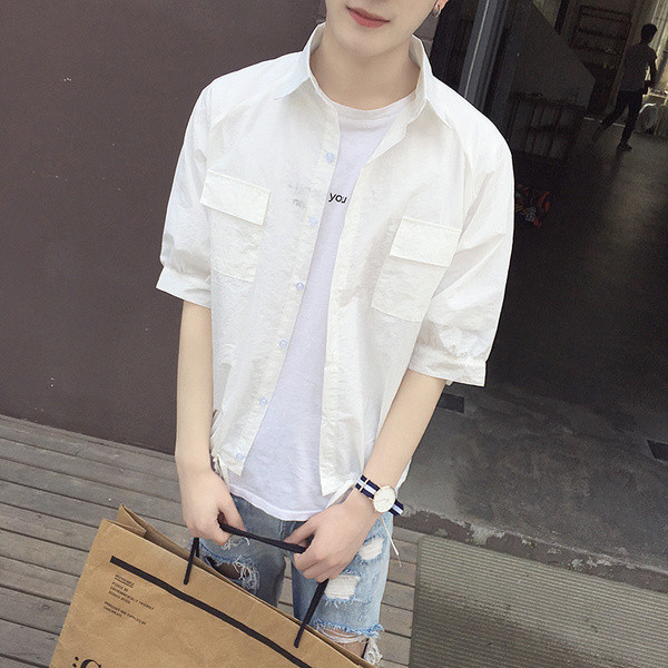 Спортно - ежедневна мъжка риза с 3/4 ръкав в три цвята